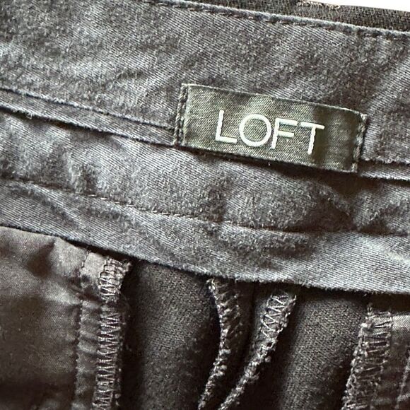 Loft Marisa Trouser Black Straight Leg Size 4 Career Minimalist - Picture 5 of 8